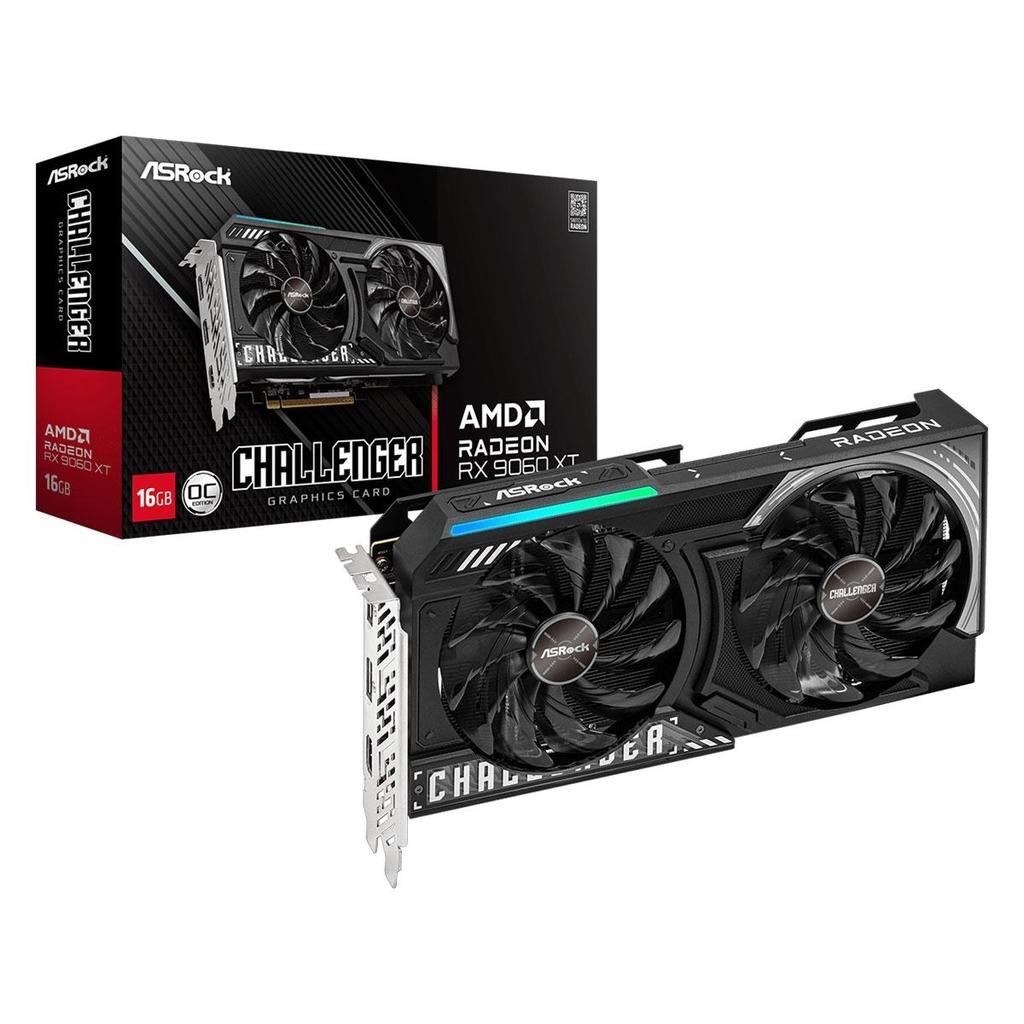 Placa de Vídeo Gpu Asrock Amd Radeon Rx 9060 Xt Challenger Oc 16gb, Gddr6 128-Bit, 90-Ga5qzz-00uanf