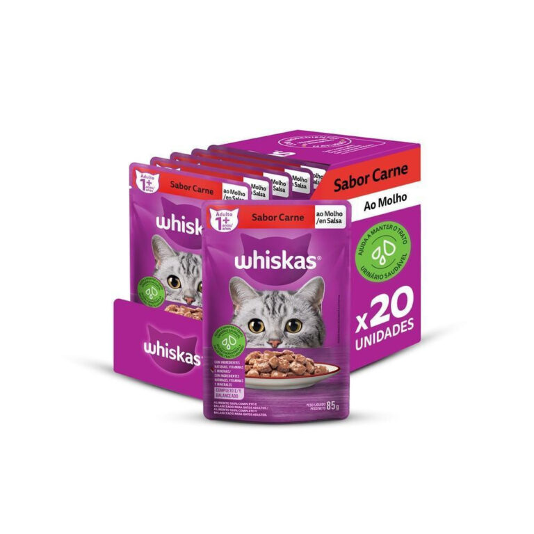 Ração Úmida Whiskas Sachê Carne ao Molho para 