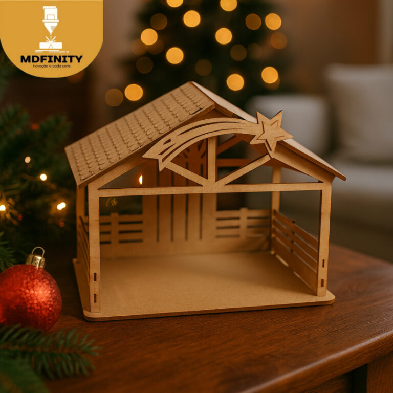 Presépio Natalino Mdf Cru 20 Cm Para Decoração 