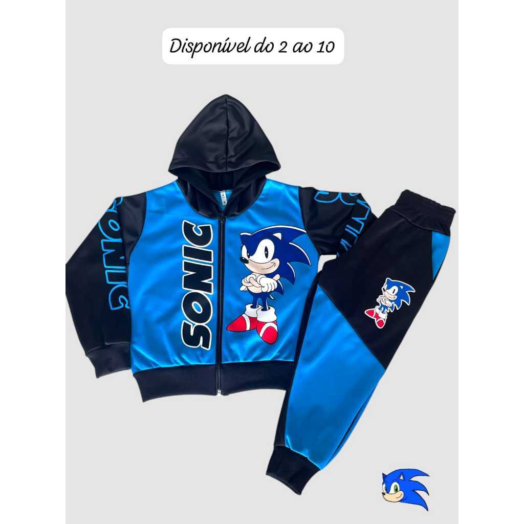 ROUPA DE FRIO CONJUNTO INFANTIL JUVENIL SONIC BATMAN HULK HOMEM ARANHA MENINO INVERNO MASCULINO CASA