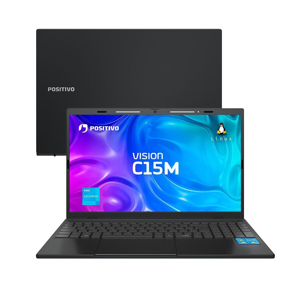 Notebook Positivo Vision C15M Intel Celeron N4500 Linux 8GB RAM 256GB eMMC 15.6 IPS
