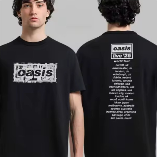 Camiseta Camisa Algodão Unissex Banda Oasis Live 