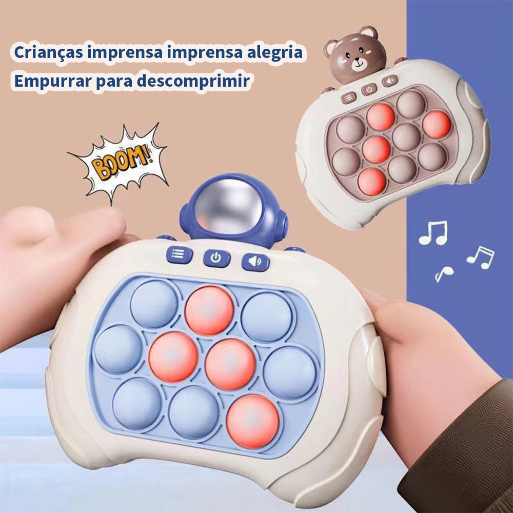 Pop It Eletrônico com Luz e Música – Brinquedo Anti-Stress para Jovens com Efeitos Sonoros, Desenvol