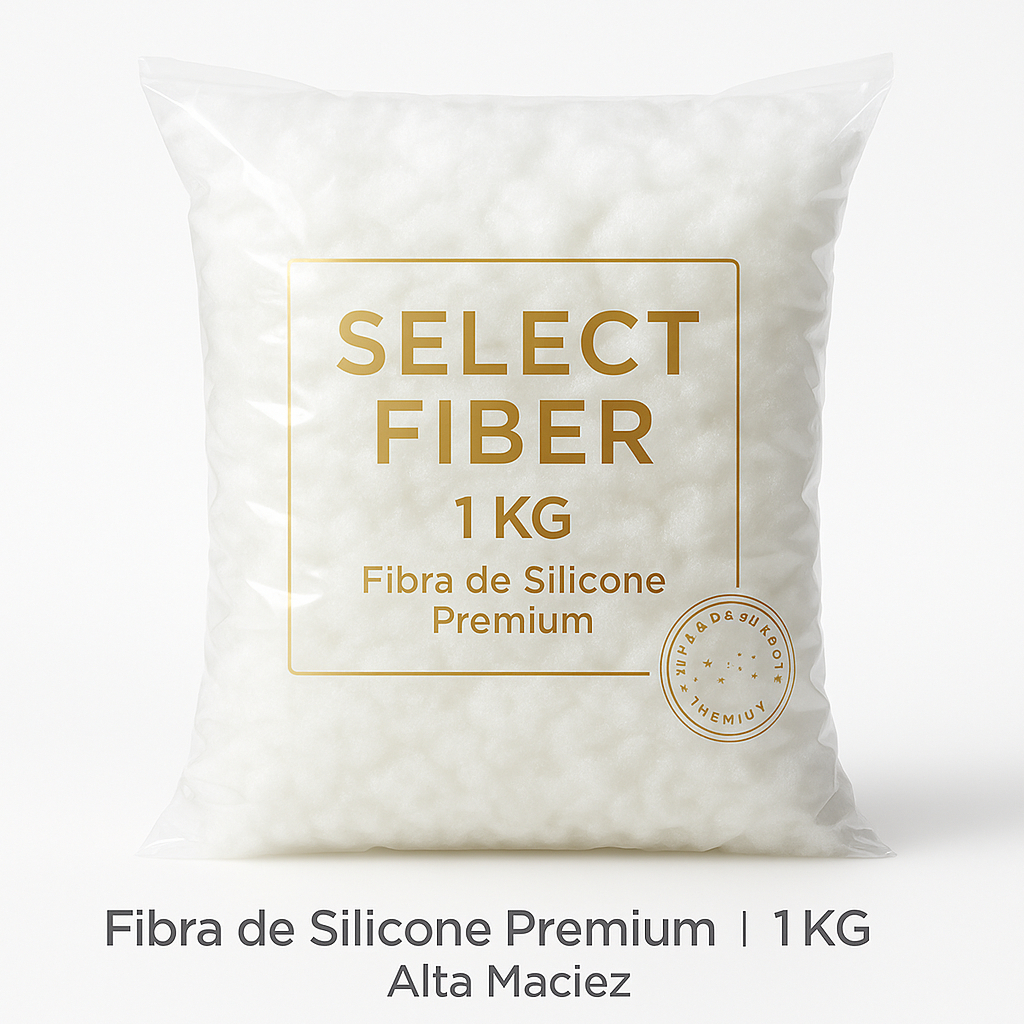 Fibra Siliconada Virgem 1Kg Select Fiber Premium Enchimento Para Travesseiros Almofadas e Artesanato