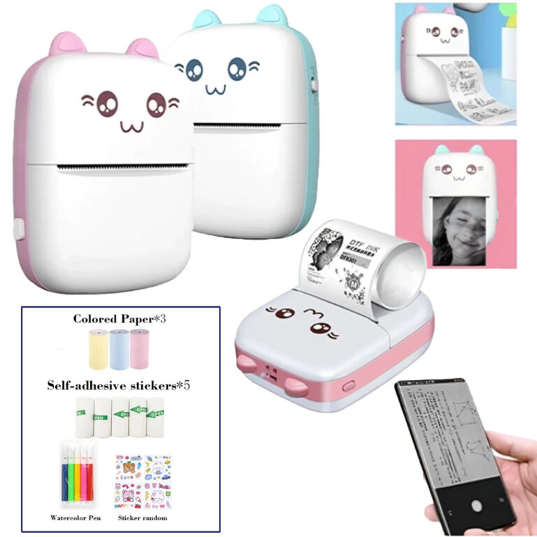 Mini Impressora Térmica Sem Fio Portátil Desenho