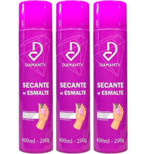 Kit 3 unidades de Spray Secante Para Esmalte Diama