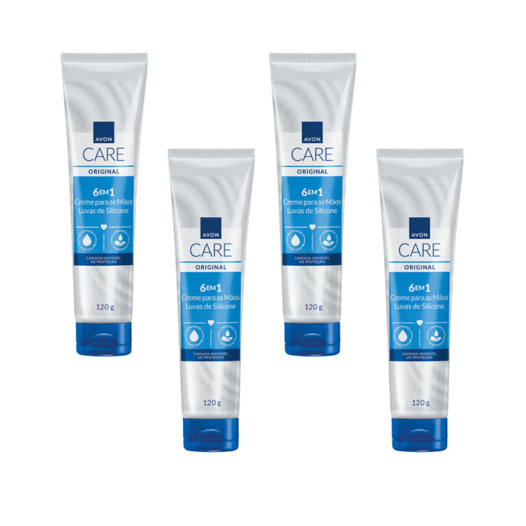 Avon Kit com 4 Creme Protetor para as Mãos Luvas 