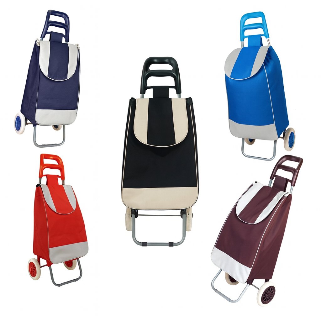 Carrinho De Compras Feira Dobravel com rodas mercado Reforçado Sacola Bolsa Diversas Cores PROMOÇÃO