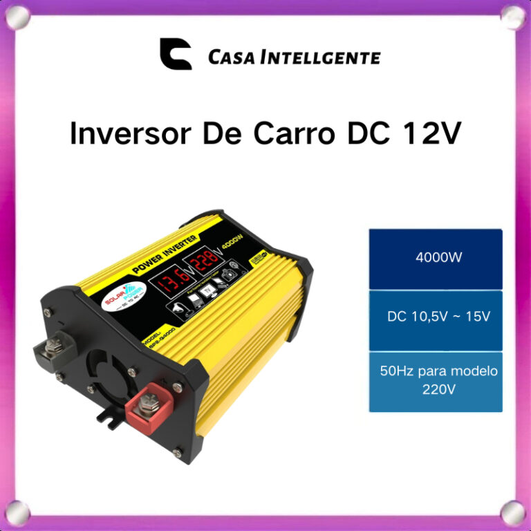 Inversor De Carro DC 12V Para AC 110V 4000W Displa