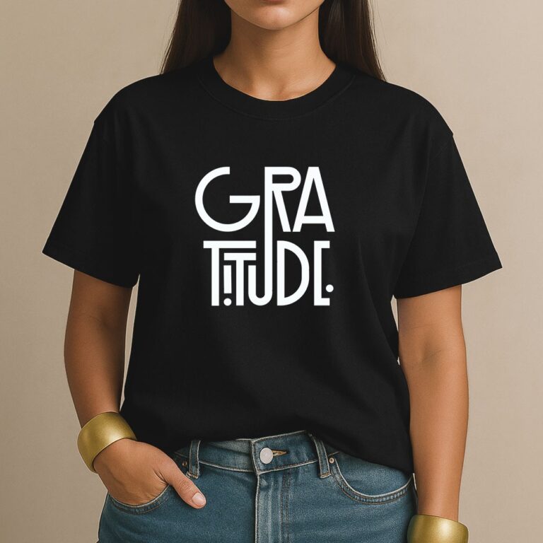Camiseta 100% Algodão Gratitude Camisa Feminina F