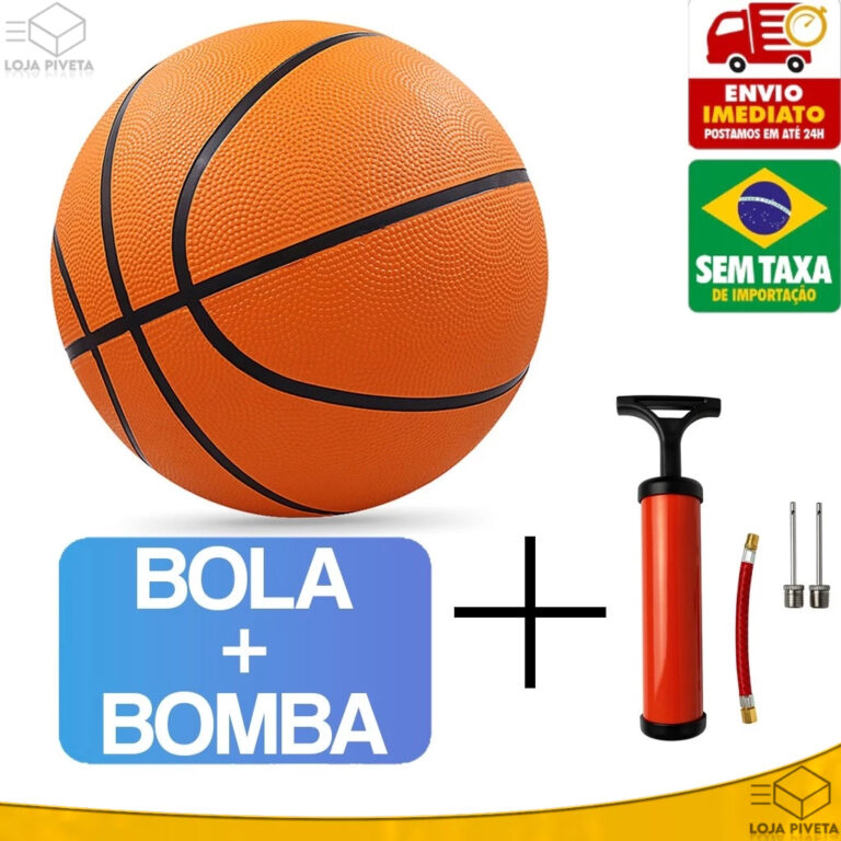Bola de Basquete ou Bomba de Encher Ar Tamanho Ofi