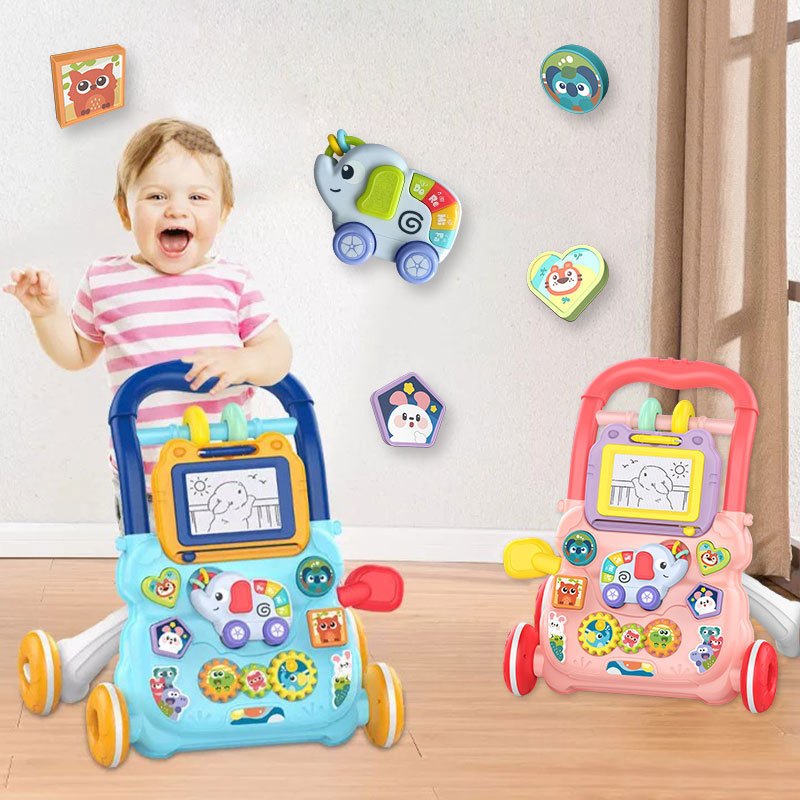Andador Infantil Didático Musical Empurrador Bebê Quadro Magico Educativo P20
