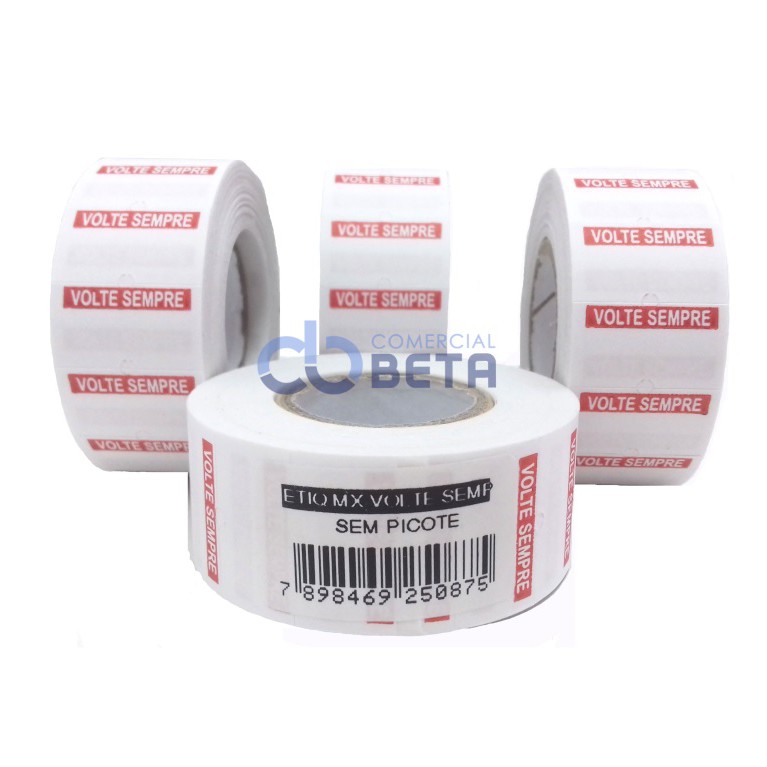 10 rolos ETIQUETA MX 5500 M-14 escrito VOLTE SEMPR