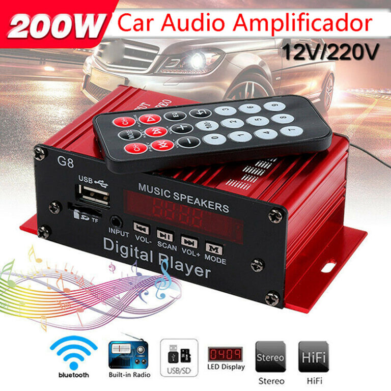 G8 Carro 12V 200W Amplificador De Potência Digita