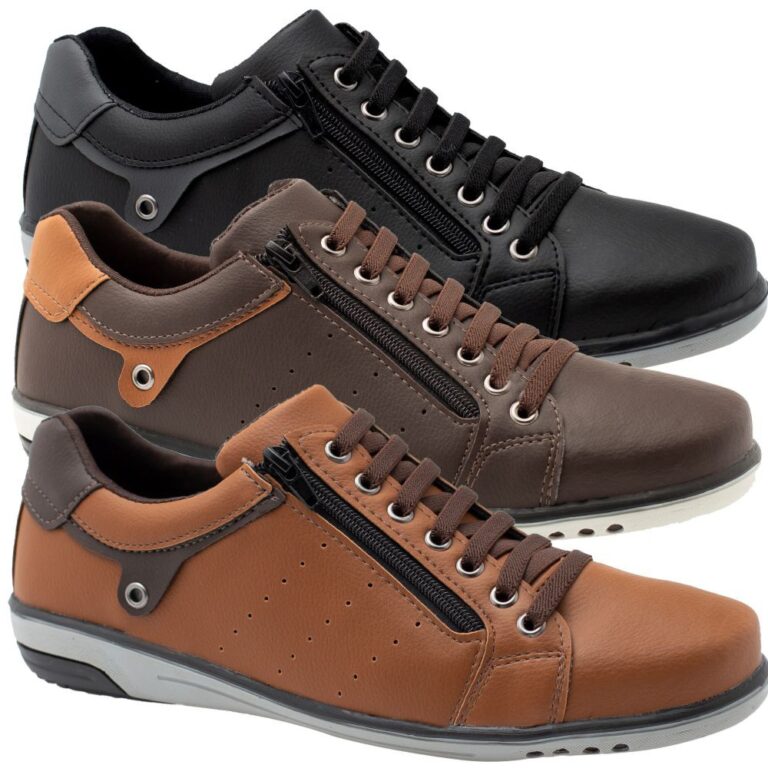 Kit 3 Pares De Sapatenis Masculino De Elastico Con