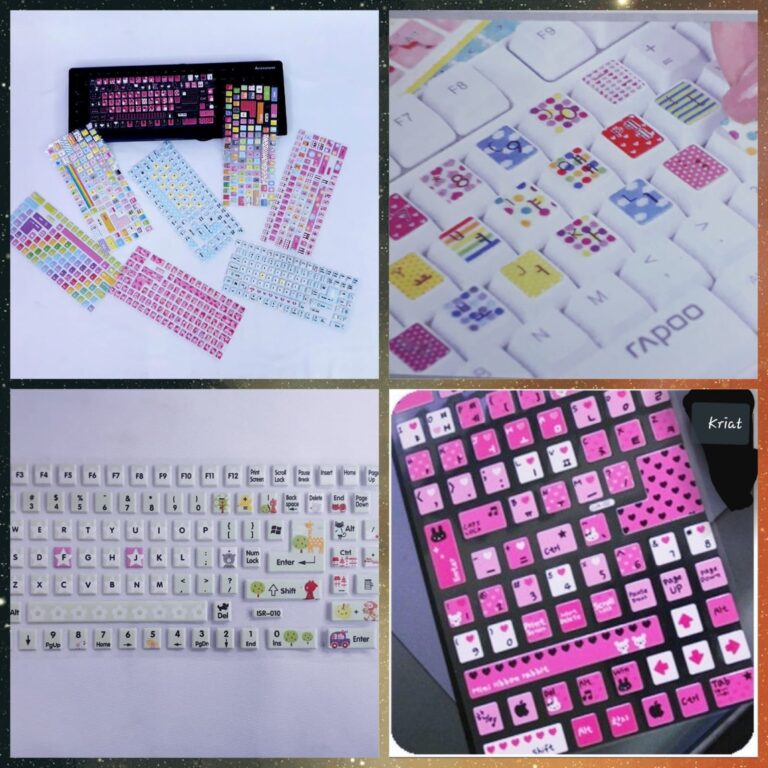 KIT 3 PÇS Adesivos P/ Teclado Colorido 11875̵