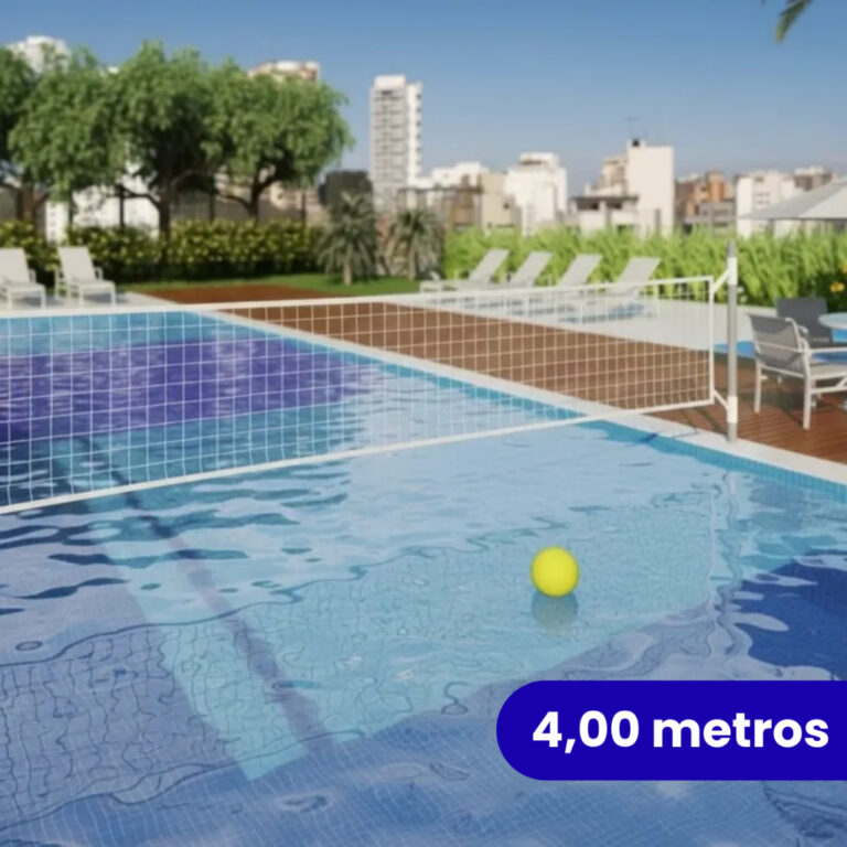 Rede de Vôlei na Piscina de 4,00 metros 2 Faixas