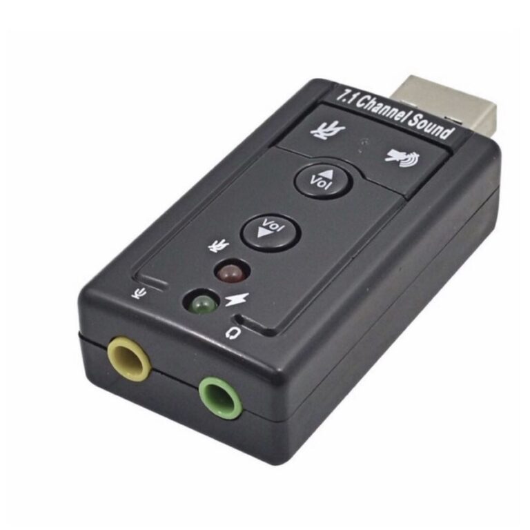 Placa De Som Usb 7.1 Canais Adaptador Fone De Ouvi