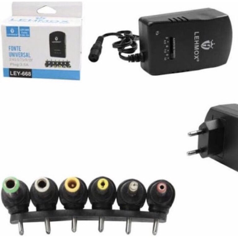 Fonte Carregador Universal 7 pinos Plug Bivolt 110