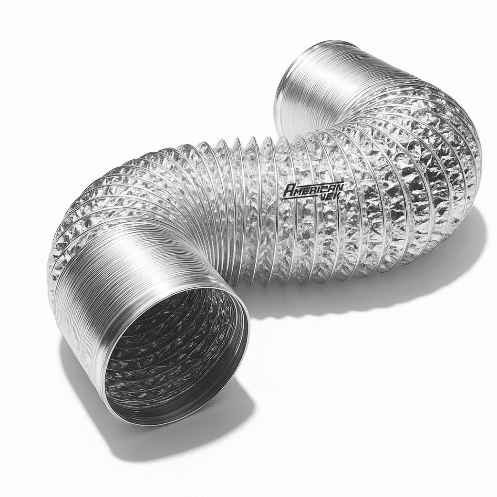 Duto Flexível 150mm 2,5 Metros De Alumínio Para Ventilação Saida De Ar Coifa Exaustor Estufas Grow