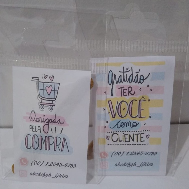 Brinde Para Cliente Gratidão Pela Sua Compra Com 