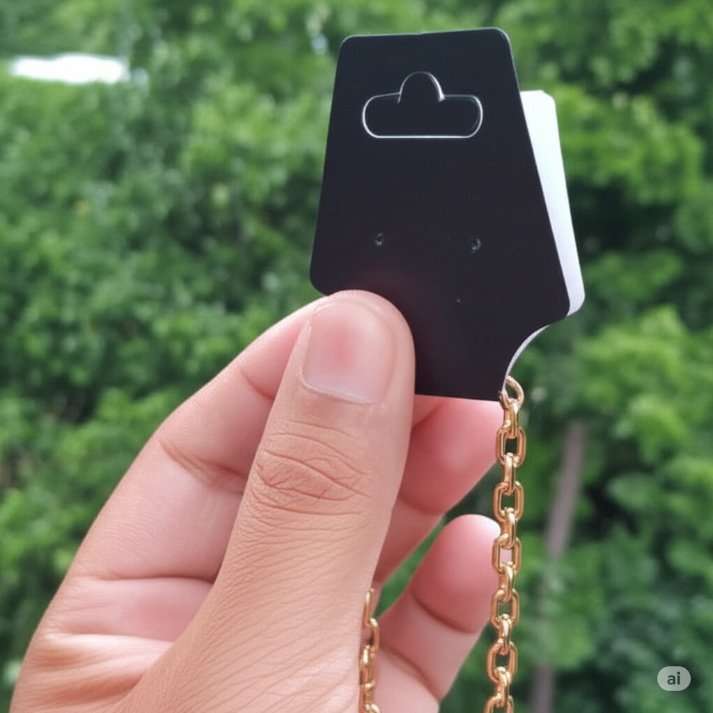 Kit 200 Tag de Bijuteria Cartela para Semijoia Tam