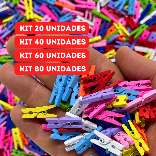 Mini Prendedor Para Fotos Pregador Colorido 2,5Cm 