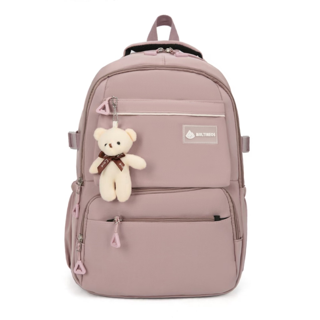 Mochila Feminina Masculina Com Pelúcia Para Escol