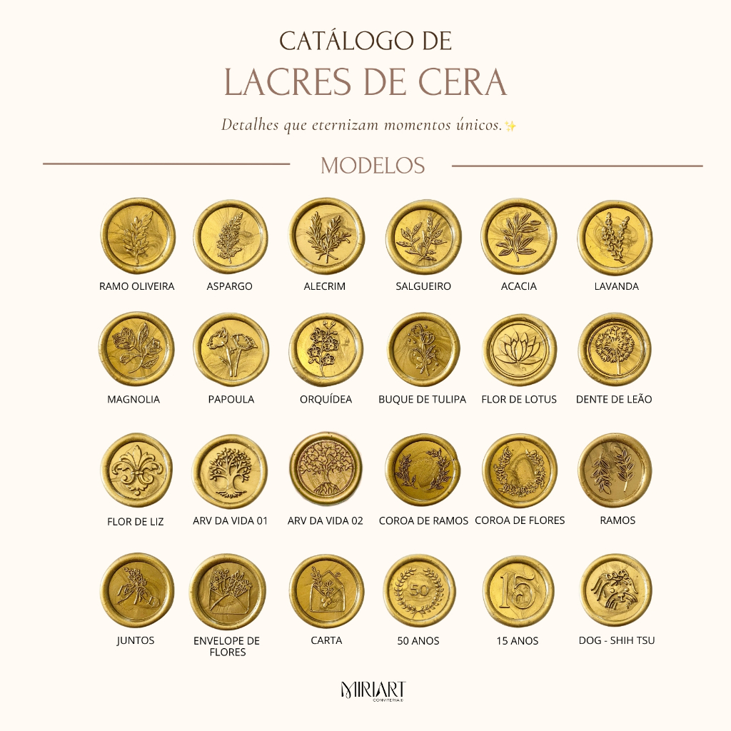 Lacre de Cera para convite de Casamento com adesiv