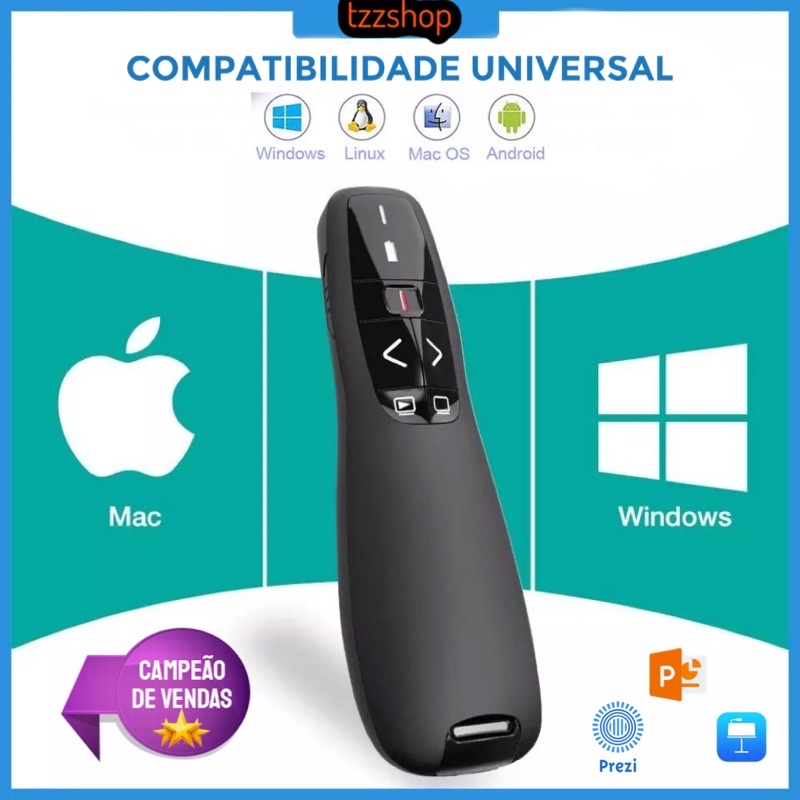 Apresentador Multimídia Controle Passador de Slid