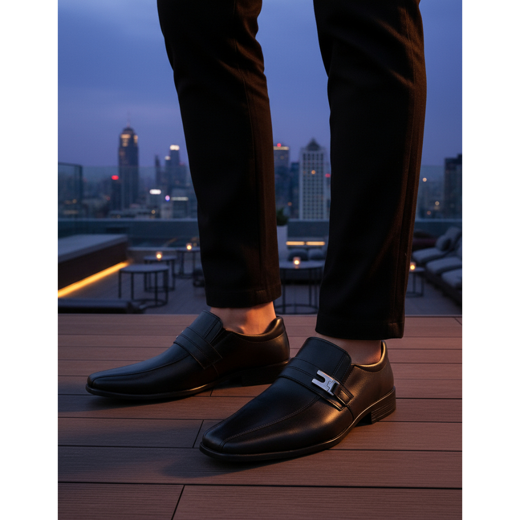 Sapato Social Masculino Couro Preto Marrom Mocassi