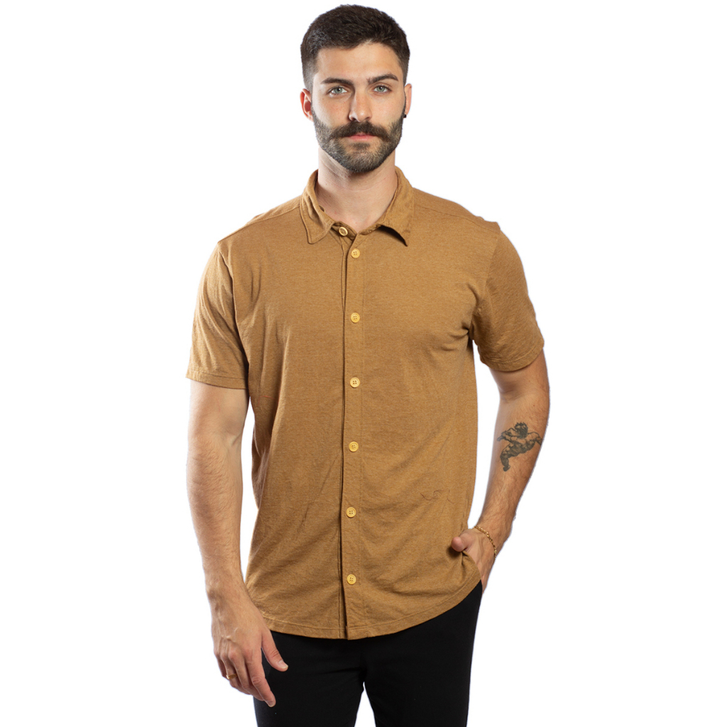 Camisa Masculina Slim Homem Moderno Moda Sustentav