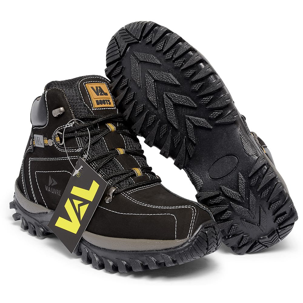 Bota Coturno Sapato Botina Masculino Couro Adventu