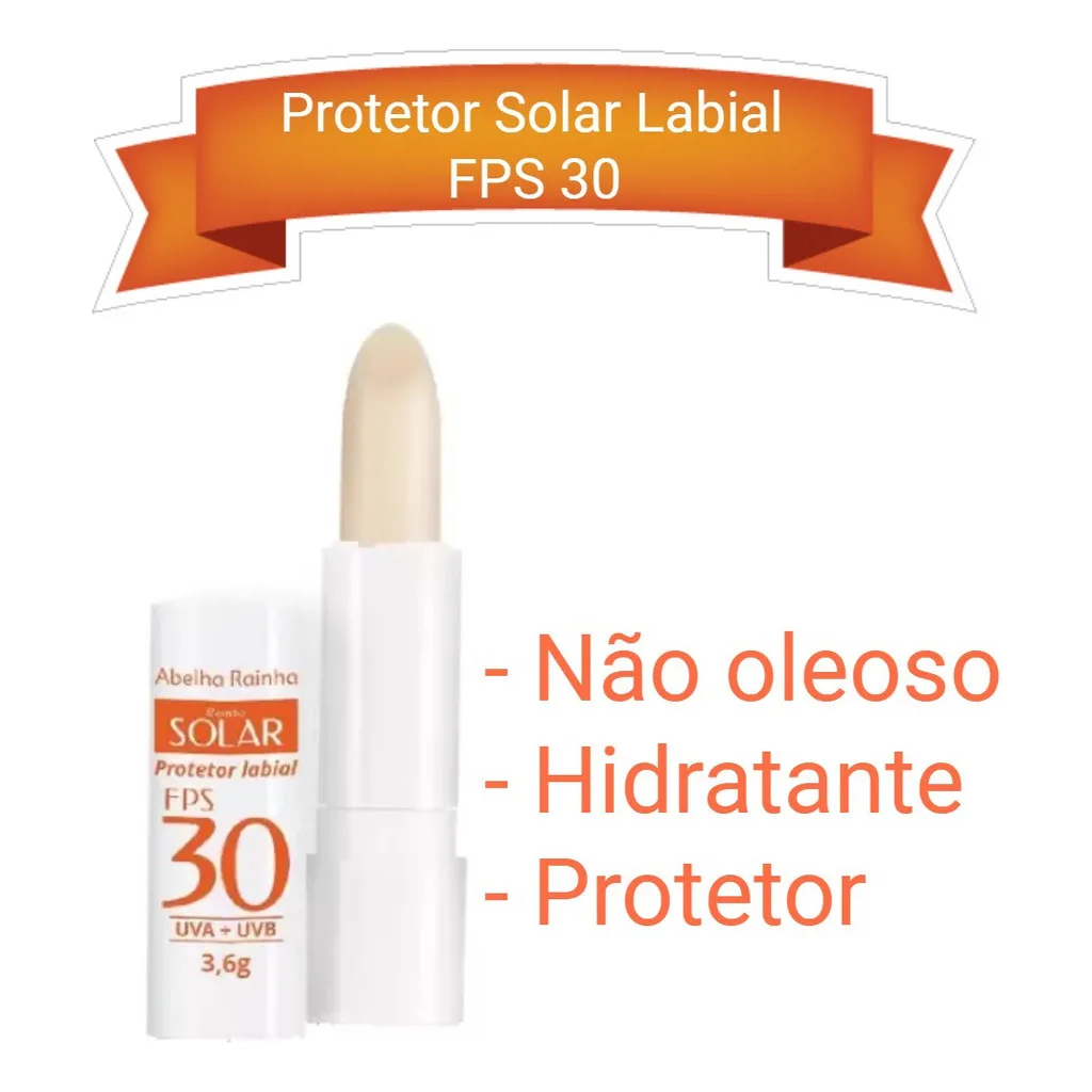RAINHA SOLAR-FPS 30 PROTETOR SOLAR LABIAL 3,6g