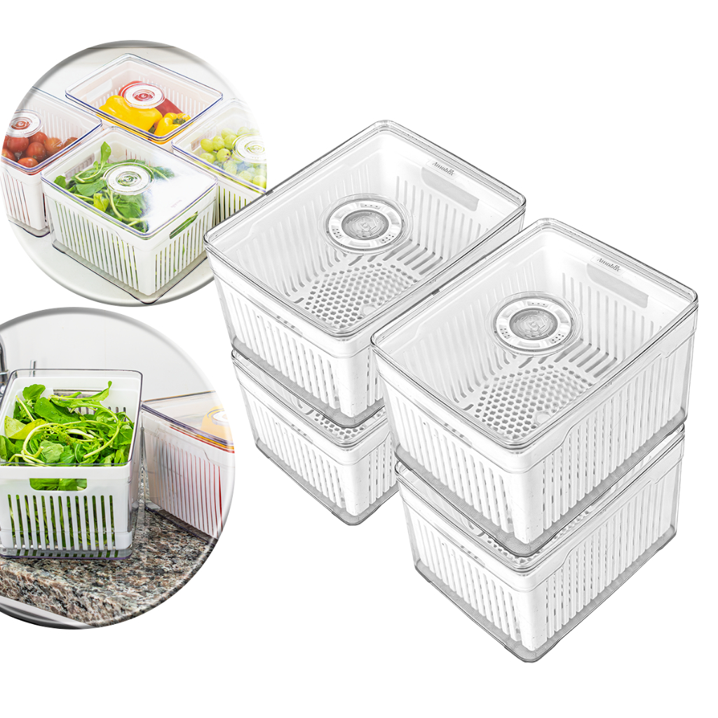 Kit Organizadores de Geladeira e Armário 3,8L  Ce