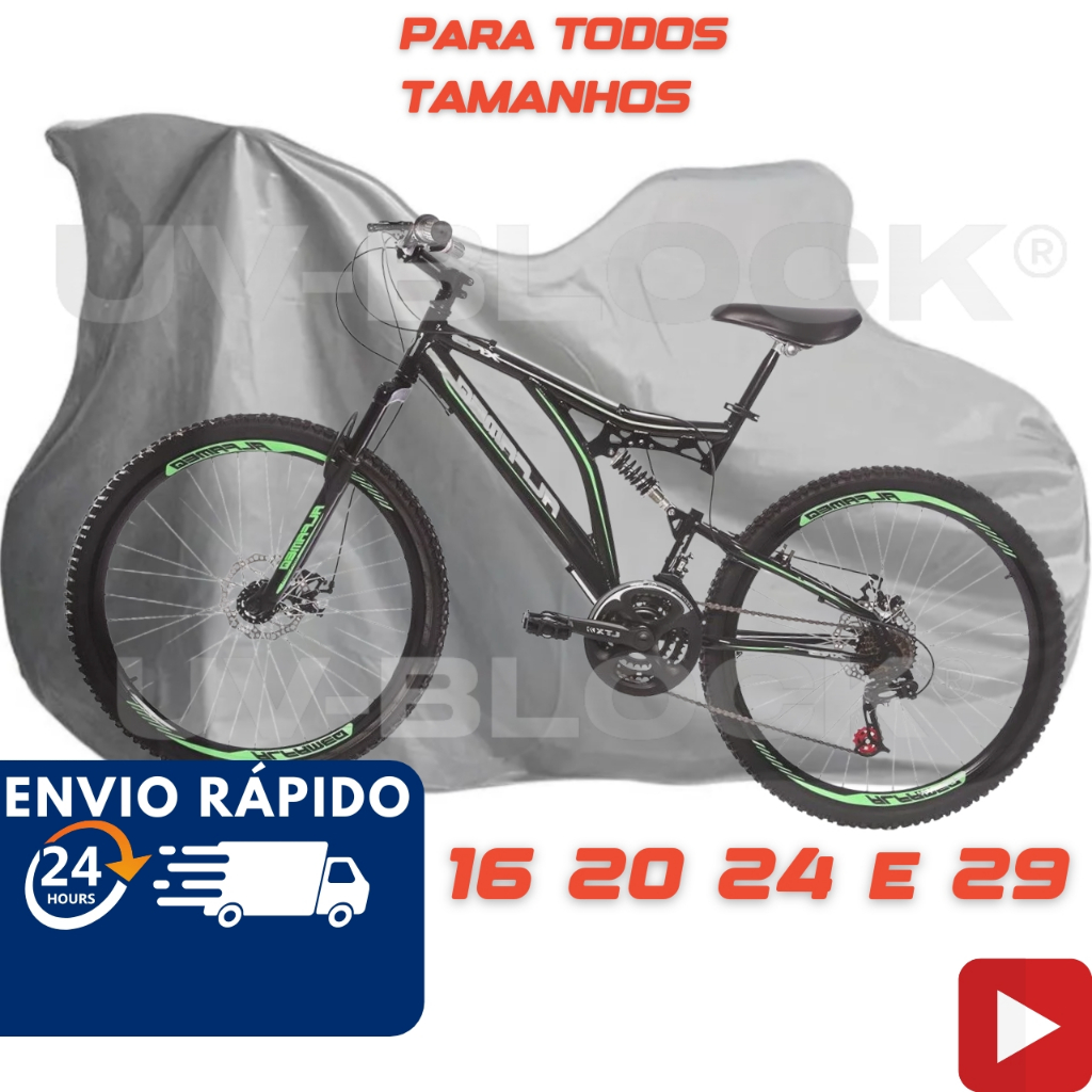 Capa Pra Bike Cobrir Bicicleta Aro 20 até 29 100%