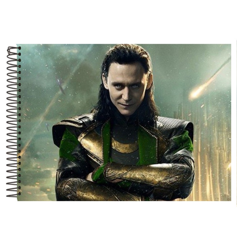 Caderno Desenho Espiral 96 Folhas Loki