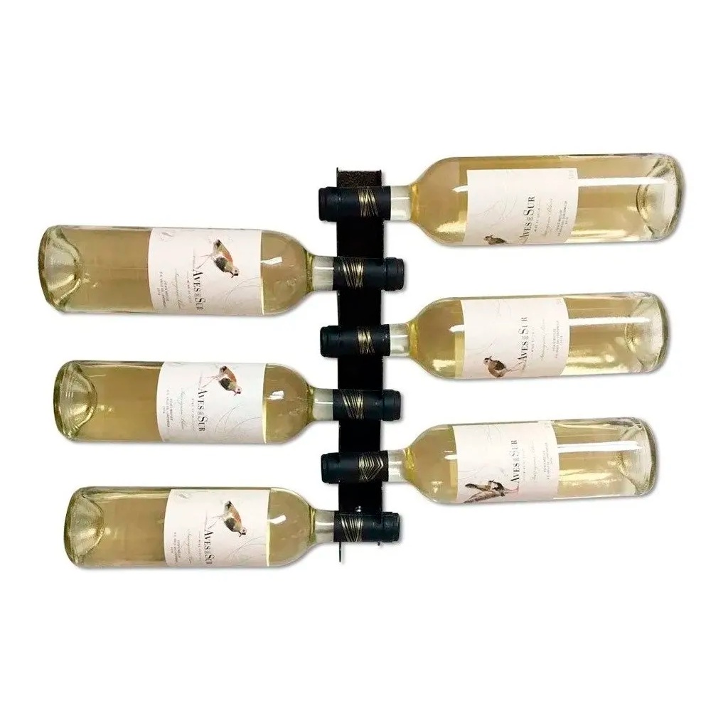 Adega Vertical Suporte Vinho Parede 6 Garrafas 