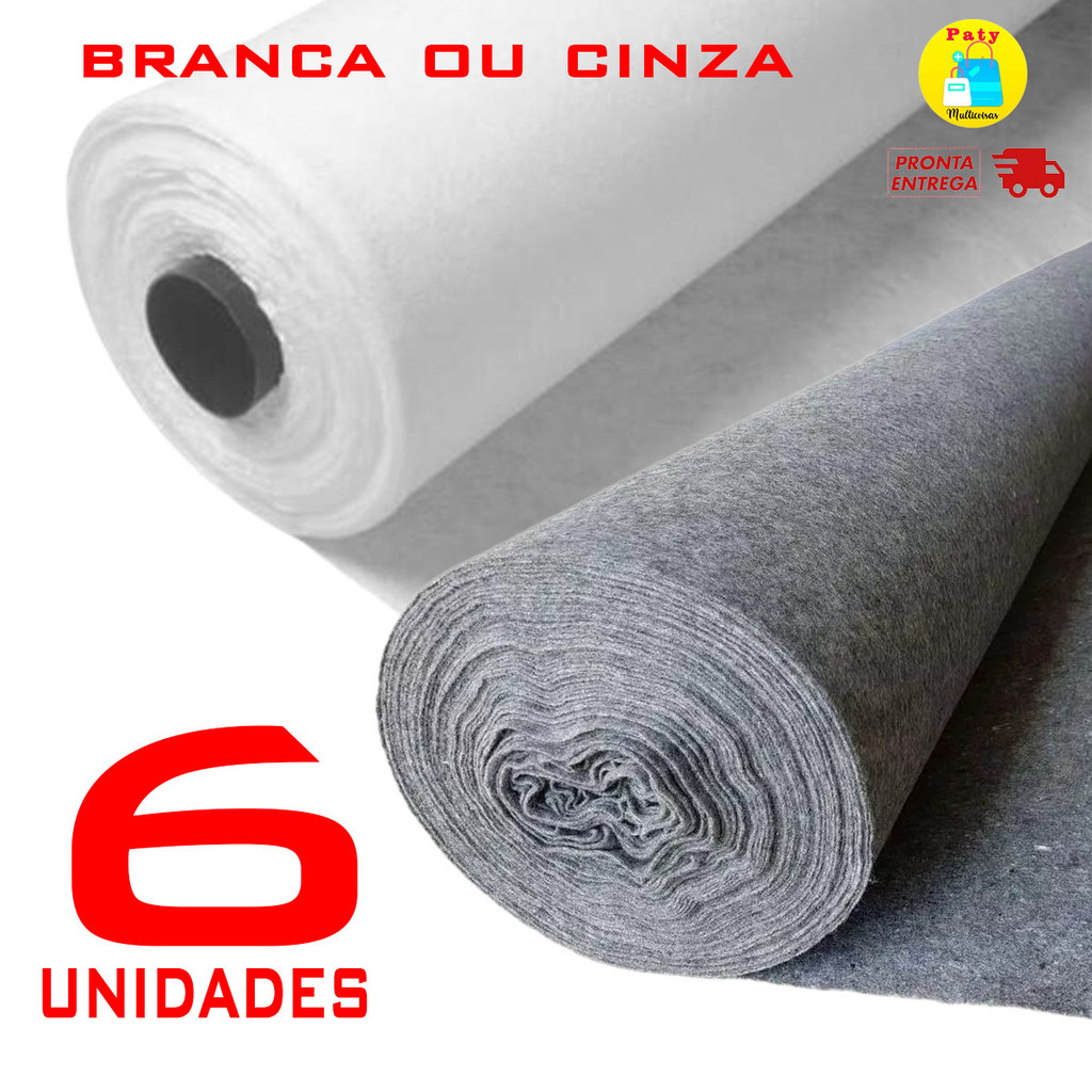 Kit 1 a 6 Manta de bidim geotextil 1x1m drenagem j