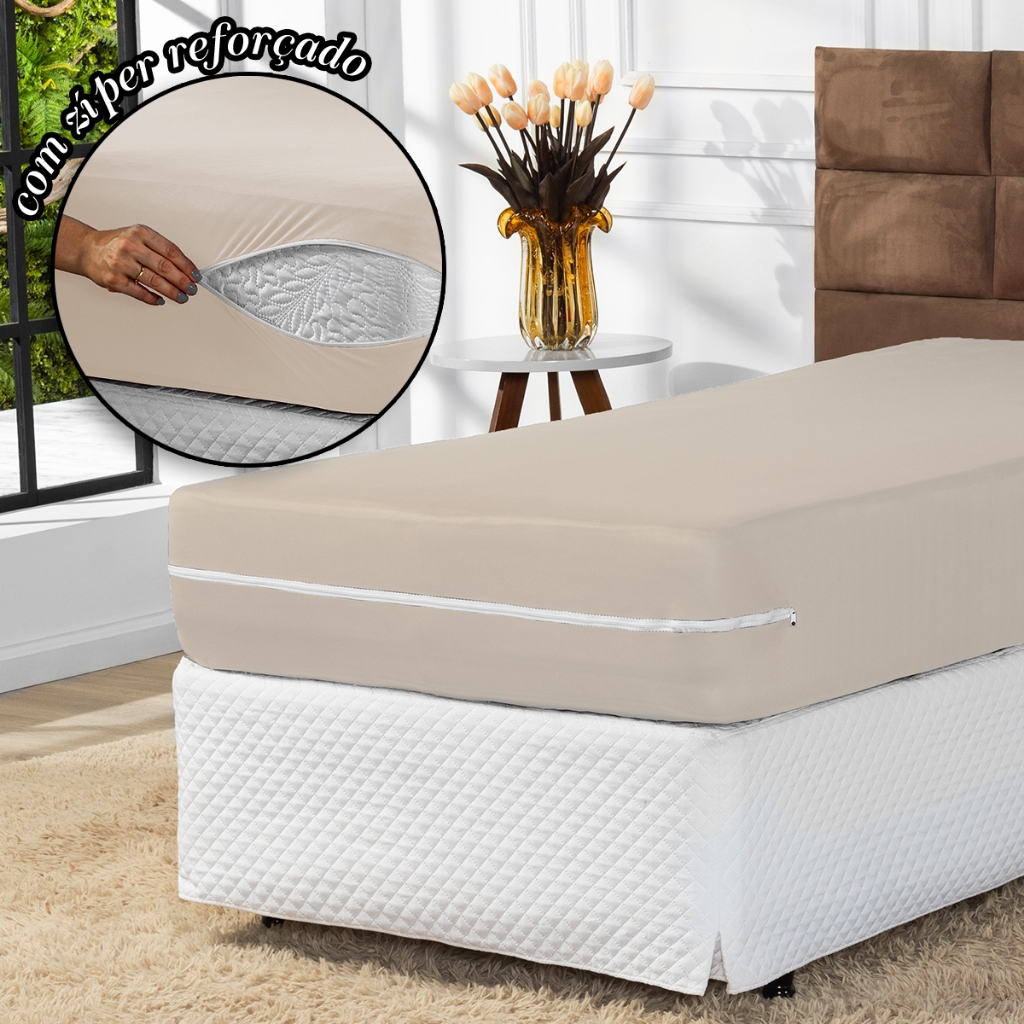 Capa Para Colchão Malha Gel Solteiro Com Zíper C