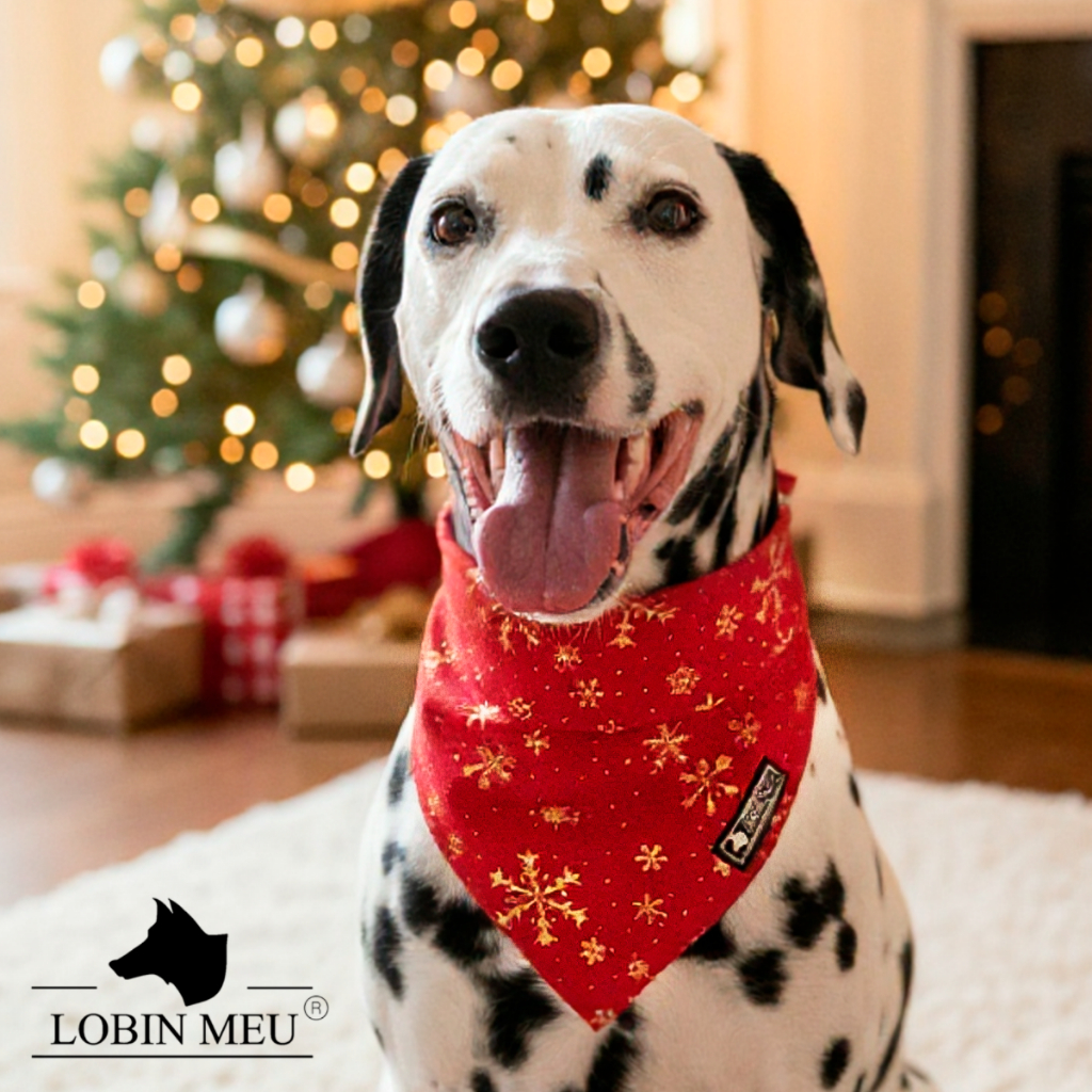 Bandana de natal para cachorros grandes e pequenos