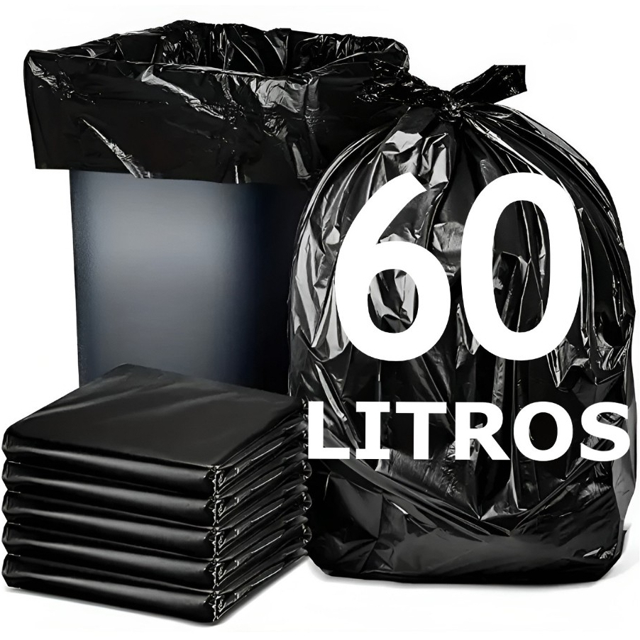 Saco de lixo 60 Litros com 100 unidades frete grat