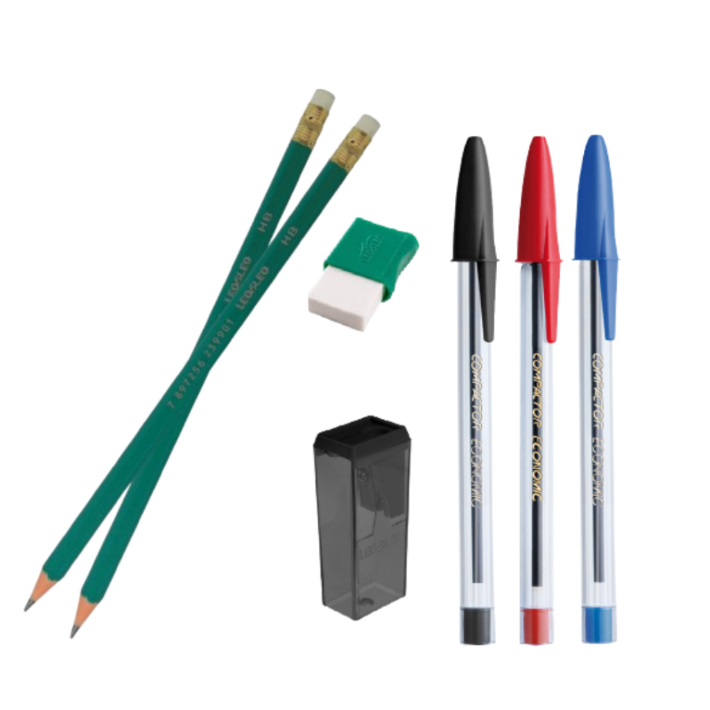 Kit Escolar HB- Lapis HB – Borracha- Apontad