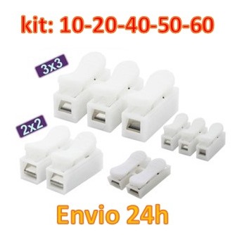 10/20/40 ou 50 x Emenda Sem Solda branco para Fios