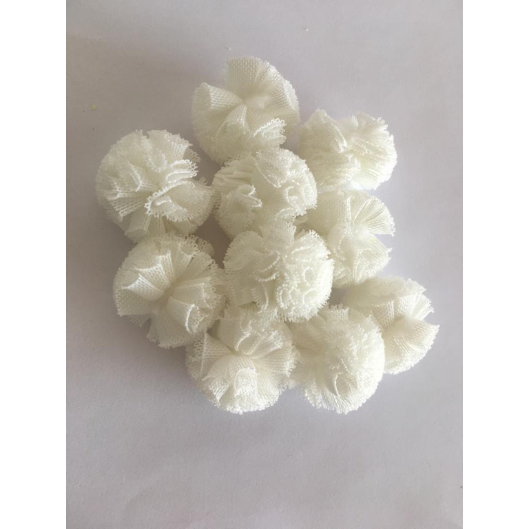 POMPOM  MALHA BRANCO 2,5 CM