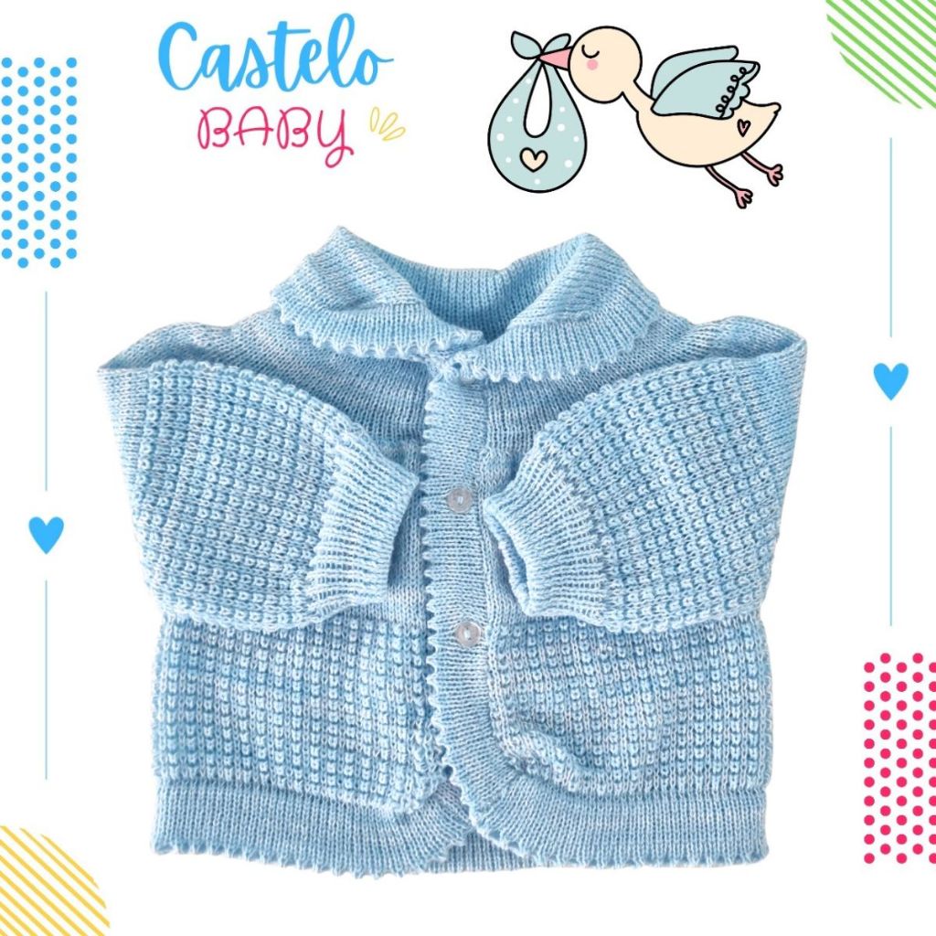 CASACO BEBÊ ESTILO CARDIGAN – JAQUETA DE L�