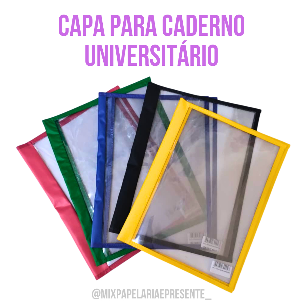 Capa de Caderno Universitário Espiral Grande