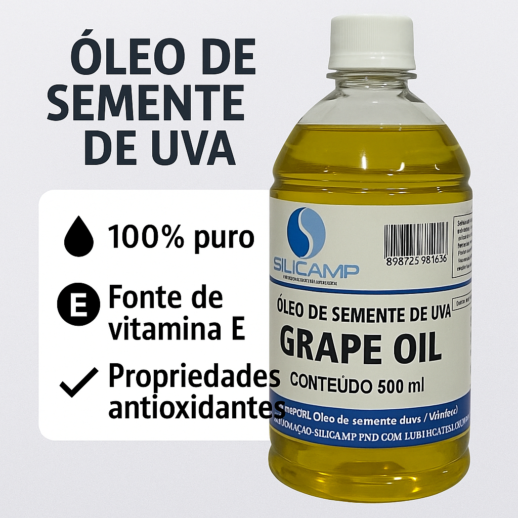 Óleo Vegetal De Semente De Uva 100% Puro E Natura