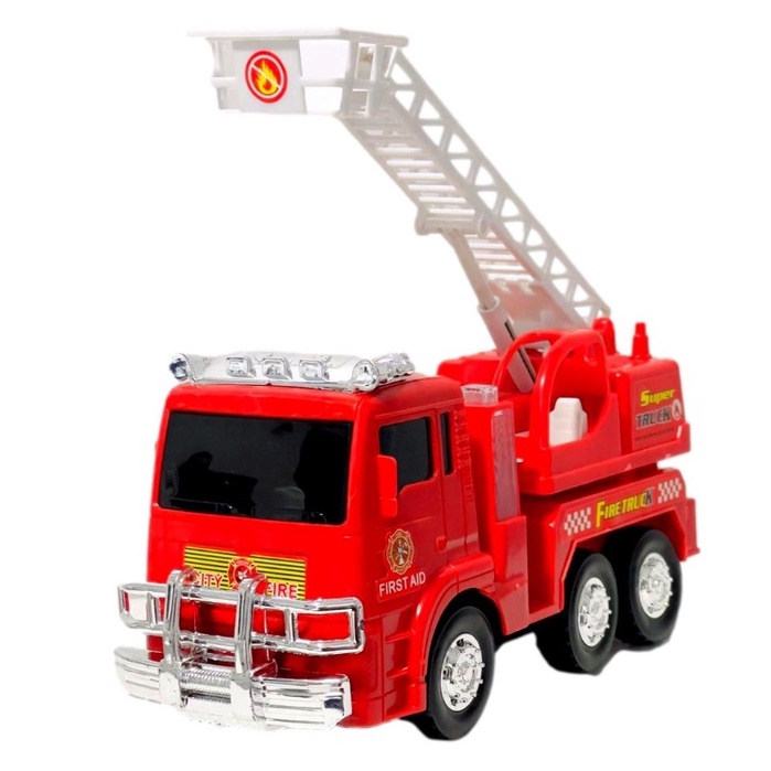 Carrinho Caminhão Bombeiro Com Escada Sons e Luze