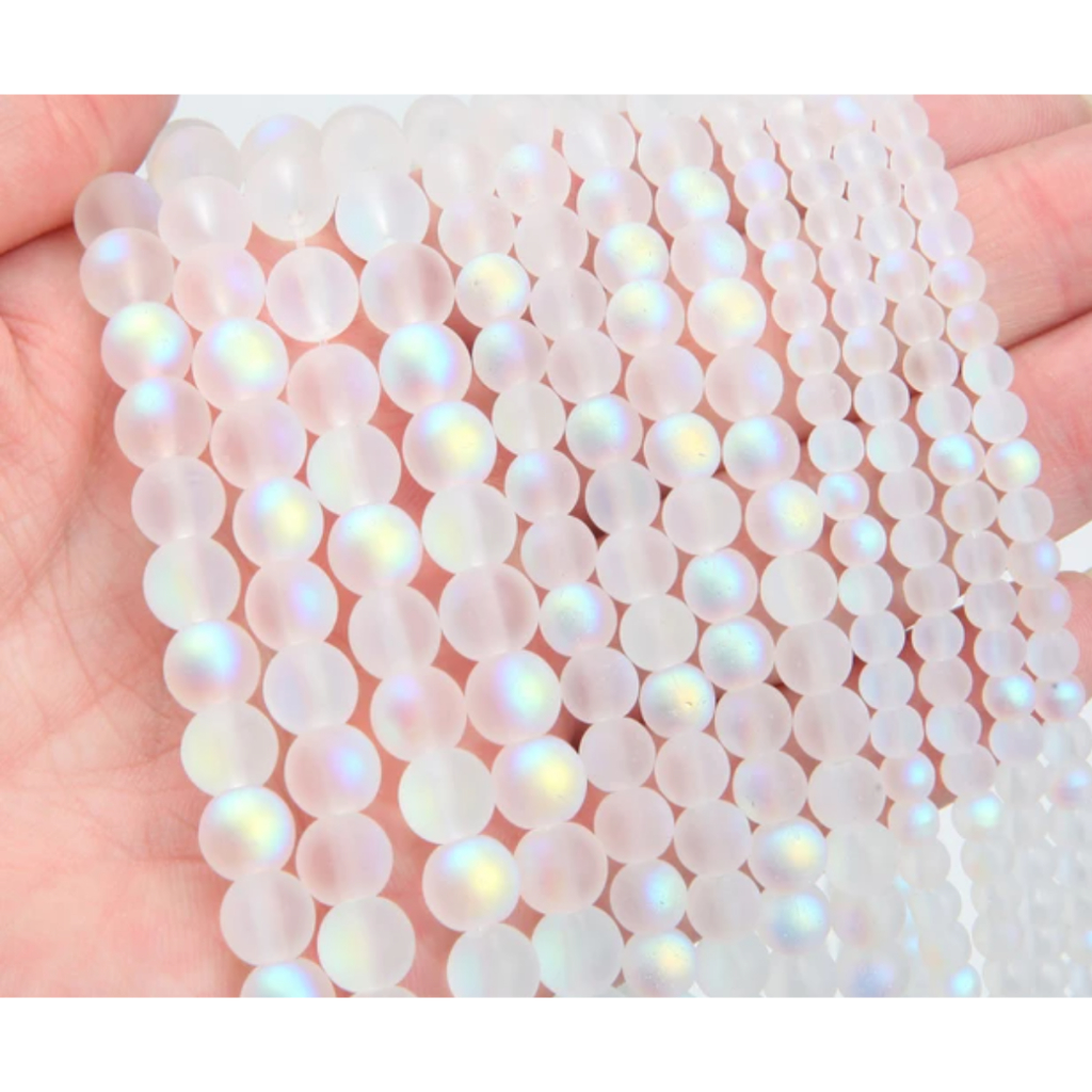 Perolas de Vidro Irizadas Diversos Tamanhos Luxo